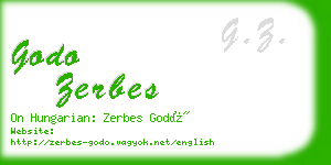 godo zerbes business card